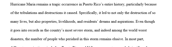 Puerto Rico after Hurricane Maria