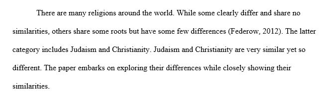 Religions comparisons