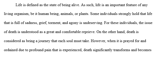Research paper on the right to die