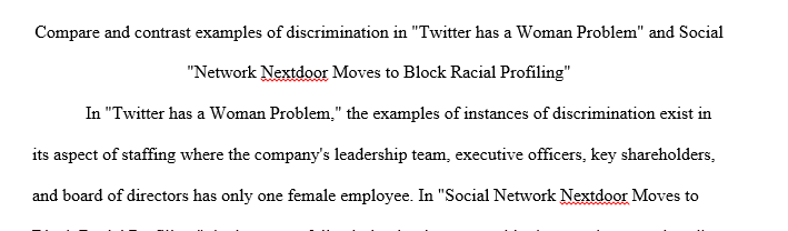 Reverse discrimination