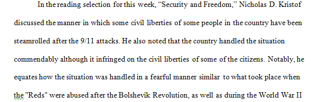 Security and Freedom