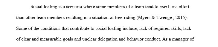 Social loafing with restaurant