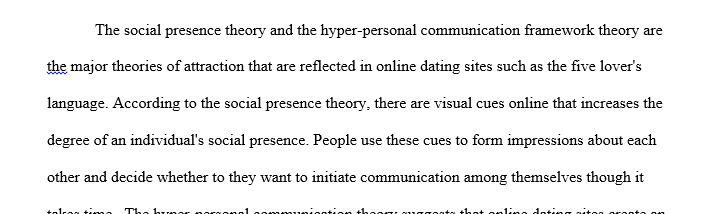 Social psychological theories of attraction