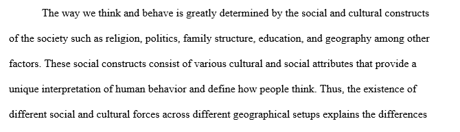 Socialization and cultural influences