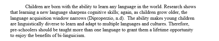 Speaking a language other than English  