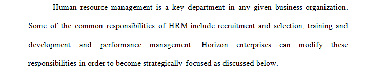 Strategic Human Resource Management