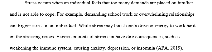 Stress management