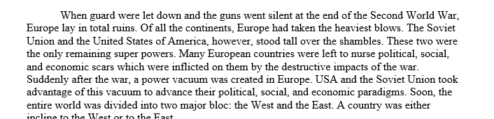 The United States accusation to the Soviet Union