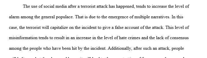 The aftermath of a terrorist attack