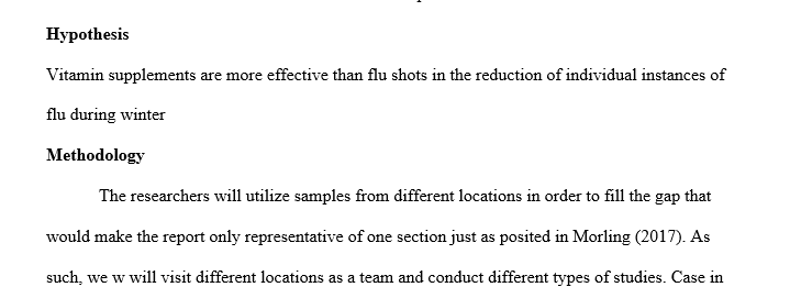 The effectiveness of flu shots versus vitamin supplements