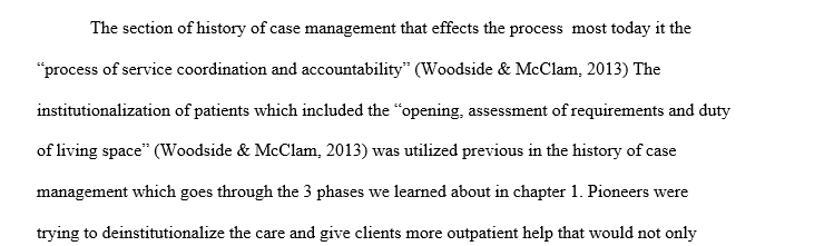 The history of case management