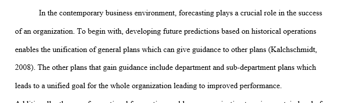The impact operational forecasting