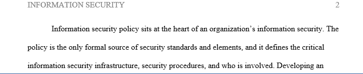 The importance of developing an information systems policy