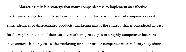 The implementation of the marketing strategy