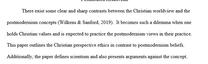 The perspective of postmodern relativism within healthcare