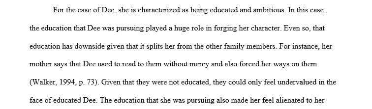 The process of characterization