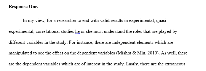 The relationship between independent and dependent variables