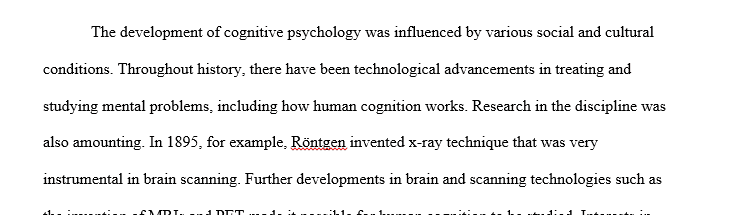 The rise of cognitive psychology