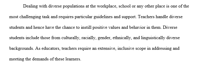 The topic of diversity and learning environments