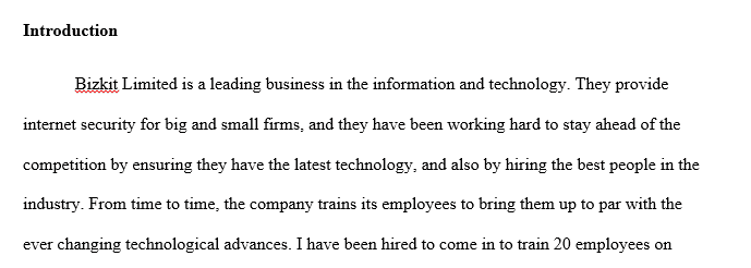 Training program