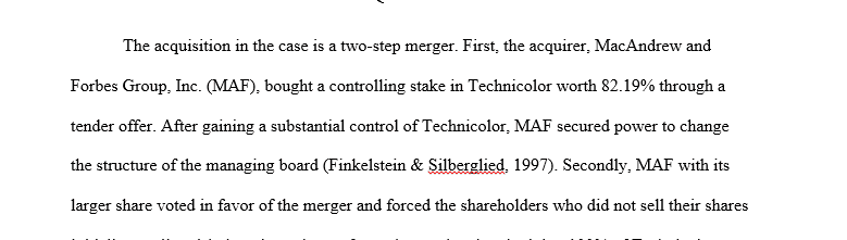 What is the structure of the acquisition at issue
