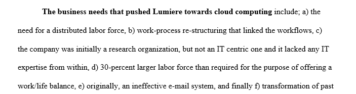 What role did cloud computing play in bringing BPR to Lumiere