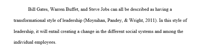 Which leadership style do you think best describes Bill Gates