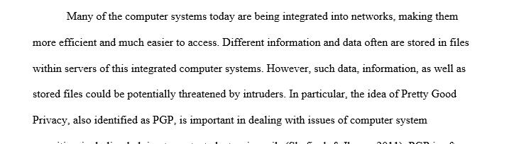 Write term paper about Pretty Good Privacy (PGP) tool