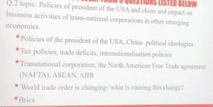 Policies of President of the USA and China