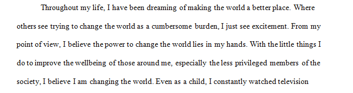 Admissions Essay