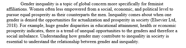 Apply theories to explain why gender differences exist in society