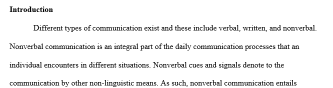 Choose 4 of the 5 types of nonverbal signals in the reading