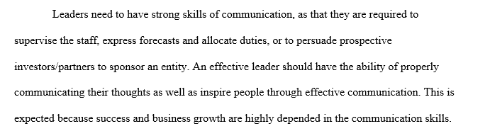 Communications Skills for Leaders
