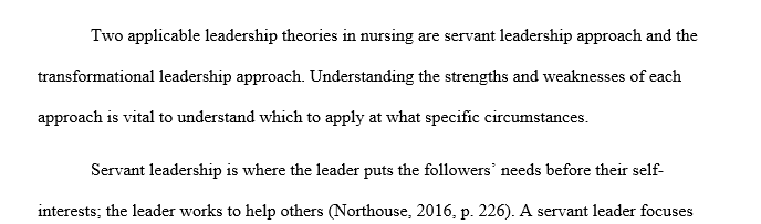 Compare two leadership theories