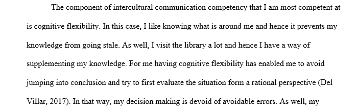 Components of intercultural communication competence