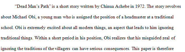 Dead Man’s Path” Critical Analysis