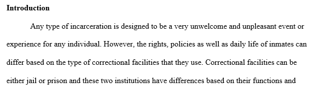 Describe the different types of populations between jails and prison
