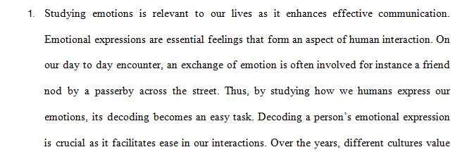 Emotions & Facial Expressions