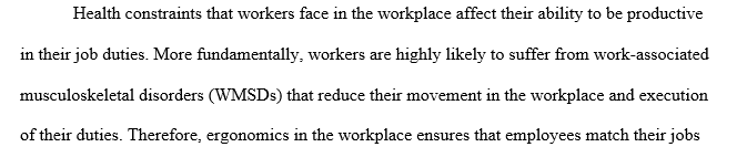 Evaluate the need for an ergonomics program