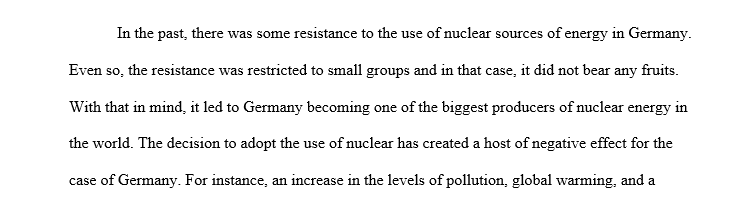 German Nuclear Phase – Out and Energy Transition Policy