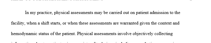 Head to toe assessment of an adult participant