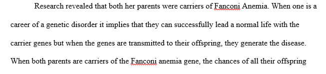 How could baby Sally inherit Fanconi anemia