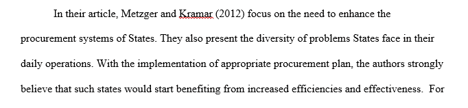 Importance of negotiations for the purpose of procuring goods and services