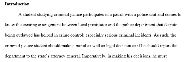 Is it ethically justifiable to disregard the minor crime of prostitution