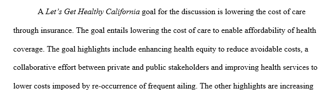 Select one Let's Get Healthy California goal and indicator to explore