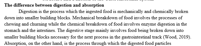 Structure and function of the Gastrointestinal system
