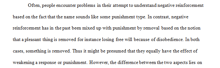 The Difference between Negative Reinforce and Punishment