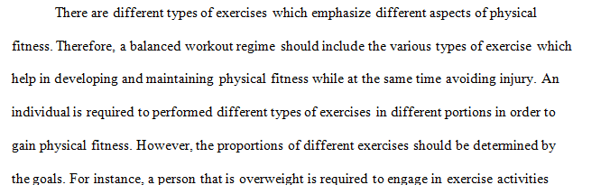 Types of Exercises