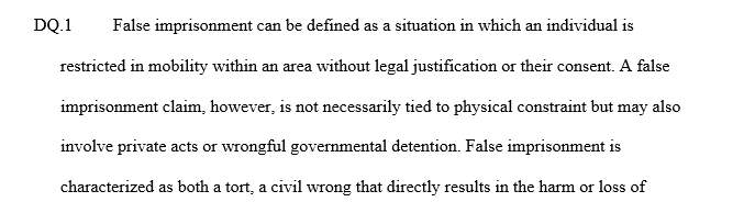 Understanding and the differences between false imprisonment and wrongful commitment