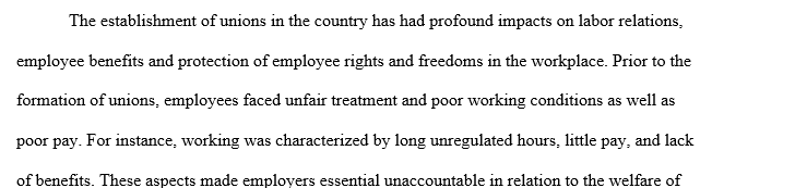What are your thoughts on unionization and collective bargaining